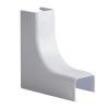 Wire Trak Inside Corner for Raceway PVC White, 3/4" W x 1/2" H