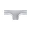 Wire Trak 3 Way Tee  for Raceway PVC White, 1" W x 1/2" H