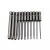 12PCS 1/4&quot; Hex Bits Driver Tamper Proof Security Drill Magnetic Bit Set Torx Screwdriver Flat Head F1FC High Quality 50mm