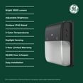 GE Outdoor Security LED Wall Light with Dusk-to-Dawn Sensor, Hardwired Installation, 3500 Lumens, Weather-Resistant
