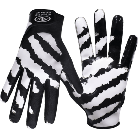 Athletic Works Football Receiver Gloves with Silicone Grip, Adult Small / Medium, Black (Pack of 12)