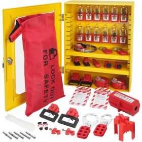 VEVOR Electrical Lockout Tagout Kit, 59 PCS Safety Lockout Tagout Station With Padlocks, Hasps, Tags, Ties, Plug Lockout, Circuit Breaker Lockouts