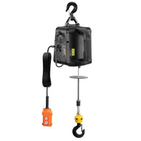 VEVOR 2-in-1 1100 lbs Electric Hoist Winch, 1500W Portable Power Winch Crane, 22.9 ft Lifting Height, 13 ft/min with Wired Remote Control, for Garage