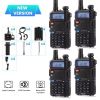 [Outdoorfun] BAOFENG UV-5R Long Range Two-Way Radio - Rechargeable High Power Walkie Talkie - Portable Ham Radio Emergency Essentials for Camping