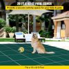 VEVOR Inground Pool Safety Cover, 20 ft x 42 ft Rectangular Winter Pool Cover, Triple Stitched
