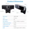 FHD 1080P Webcam USB PC Computer Webcam Auto Focus with Microphone 60-Degree Widescreen Desktop Laptop Webcam Live Streaming Webcam