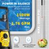 VEVOR Electric Pressure Washer, 2000 PSI, Max. 1.76 GPM Power Washer w/ 30 ft Hose, 5 Quick Connect Nozzles, Foam Cannon, Portable to Clean Patios