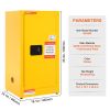 VEVOR Flammable Cabinet 18.1" x 18.1" x 35.4", Galvanized Steel Safety Cabinet, Adjustable Shelf Flammable Storage Cabinet