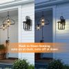 Inowel Outdoor Dusk to Dawn Wall Light 3000K 5000K Black Exterior Light Fixture 40003