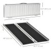 4ft Portable Wheelchair Ramp: Aluminum, Durable, Foldable Mobility Aid, Non-Skid PVC Surface for Safety