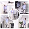 5-step ladder, folding ladder stool, with anti slip wide pedals, steel ladder, with safety anti slip handle