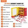 VEVOR Electrical Lockout Tagout Kit, 59 PCS Safety Lockout Tagout Station With Padlocks, Hasps, Tags, Ties, Plug Lockout, Circuit Breaker Lockouts