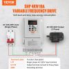 VEVOR VFD 4KW, 18A, 5HP Variable Frequency Drive for 3-Phase Motor Speed Control