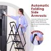 5-step ladder, folding ladder stool, with anti slip wide pedals, steel ladder, with safety anti slip handle