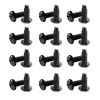 Cmple - Mounting Screws 10-32 x 0.5" Rack, Pan Head Phillips Screw, Pilot Point Screws for Rack Mount Server Shelves, Black Oxide Finish - Bag of 25