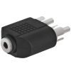 3.5mm Stereo Jack to 2xRCA Plug Adapter - Straight