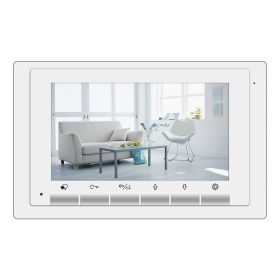 7" Color Monitor Station – DT-17S for 2-Wire Video Intercom Systems, 6-Control Buttons, Without Memory, Can Work with IPG, In White Housing