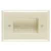 DataComm 45-0009-LA Recessed Easy Mount Low-Voltage Cable Wall Plate - Slim Fit, Almond