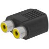 3.5mm Mono Jack to 2xRCA Jack Adapter - Straight