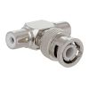 BNC Male Plug to 2xRCA Female Jacks Adapter