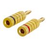 High-Quality Speaker Banana Plugs - Open Screw Type, 1 PAIR