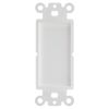 Cmple - White Decora Wall Plate Insert Blank, 1 Gang Blank Outlet Adapter Insert Cover