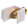 Keystone Jack-Modular F Type (Gold Plated) White