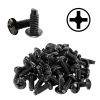 Cmple - Mounting Screws 10-32 x 0.5" Rack, Pan Head Phillips Screw, Pilot Point Screws for Rack Mount Server Shelves, Black Oxide Finish - Bag of 25