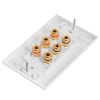 Cmple - Speaker Wall Plate (Banana Plug Wall Plate) Speaker Wire Wallplate for 3 Speakers - White Decora Style