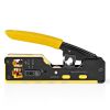 RJ45 Crimp Tool Pass-Through Crimper for Cat6a Cat6 Cat5 Cat5e 8P8C Modular Connector Ethernet All-in-one Wire Tool