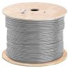 Gray Cat5e Shielded Ethernet Cable 1000ft | Bare Copper | Riser CMR