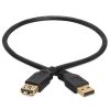 Cmple - USB Extension Cable 1.5ft Type A USB Male to Female USB 3.0 Cable for External Hard Drive, Keyboard, Webcam, USB Hub, Flash Drive - Black