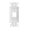 Cmple - 1 Port Decora Wall Plate 1-Gang Keystone Decora Insert, Jack Single Gang Decora Wall Plate