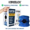 Cat5e Riser Ethernet Cable Blue | UL, CMR, 24AWG | Bare Copper 1000ft