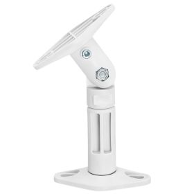 Cmple – Universal Speaker Wall Mounts for Satellite Speakers - Adjustable Tilt and Swivel Ceiling Wall Speaker Brackets - 1 Pair (White)