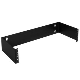 Cmple - 2U Patch Panel Bracket 4-inch Deep Hinged Patch Panel Wall Mount Rack for 19" Network Server Panels - Includes Mounting Screws