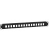 Cmple - 16 Port Blank Keystone Network Patch Panel, 1U Rack Mount Multimedia 19" Patch Panel, RJ45 Ethernet, USB, HDMI, Cat5e, Cat6