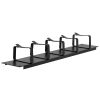 Cmple - 2U Horizontal 19-Inch Rack Mount Cable Manager with 5-D Rings, Steel Rack Mount Cable Management Panel for 19” Racks or Cabinets - Black