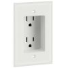 1 Gang Recessed Dual Power Outlet - UL Listed