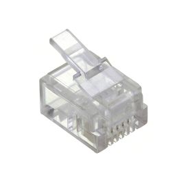 RJ12 Modular Pugs 6P6C Solid - 50 Pack