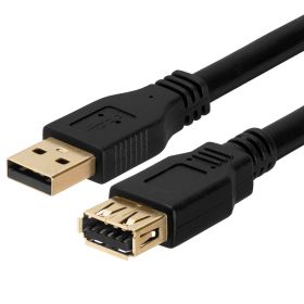Cmple - USB Extension Cable 10ft Type A USB Male to Female USB 3.0 Cable for External Hard Drive, Keyboard, Webcam, USB Hub, Flash Drive - Black