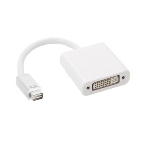 Cmple - Mini DVI to DVI Converter, Mini-DVI Male to DVI Female Video Cable Adapter (White) - 6 inches