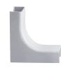 Wire Trak Inside Corner for Raceway PVC White, 1" W x 1/2" H