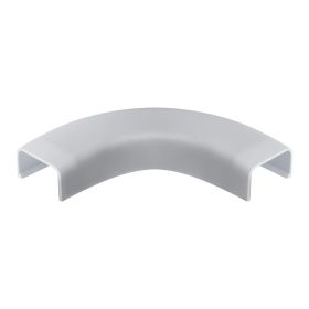 Wire Trak Flat Elbow for Raceway PVC White, 1" W x 1/2" H