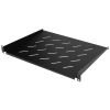 Cmple – 1U Vented Rack Mount Shelf – 14" Deep Fixed Cantilever Tray, for 19" Server Network Equipment Rack & Cabinet, Steel – Black