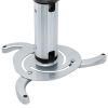 Cmple - Universal Adjustable Ceiling Projector Mount, 360 Degree Swivel Rotatable Projector Bracket - Max 22lbs (Silver)