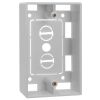 Surface Mount Junction Box for Single-gang Wall Plates - White