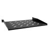 Cmple – 1U Vented Rack Mount Shelf – 14" Deep Fixed Cantilever Tray, for 19" Server Network Equipment Rack & Cabinet, Steel – Black