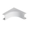 Wire Trak Inside Corner for Raceway PVC White, 3/4" W x 1/2" H