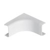 Wire Trak Inside Corner for Raceway PVC White, 1" W x 1/2" H